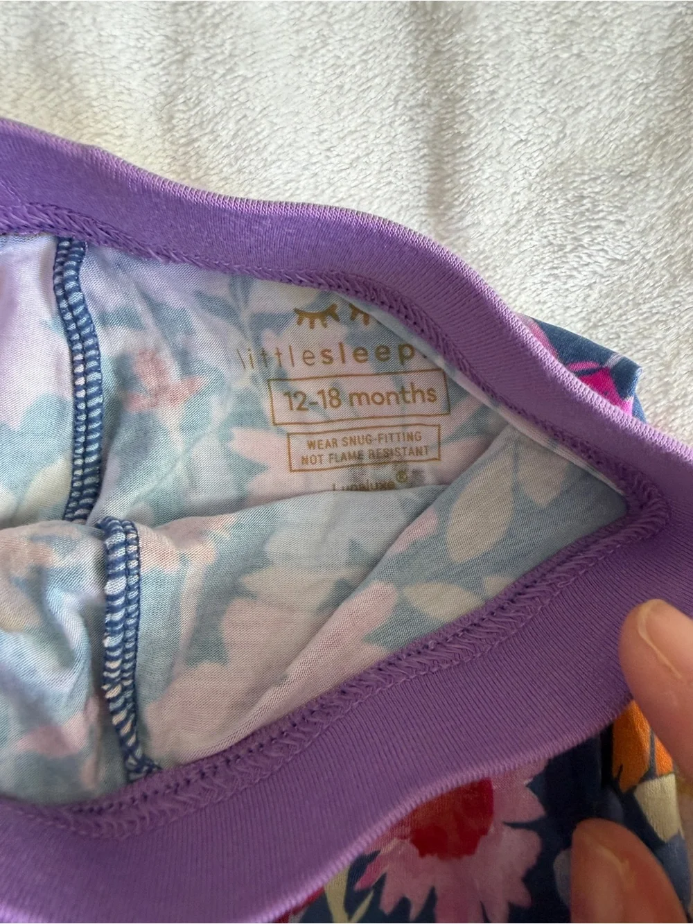 NWOT little Sleepies dusk blooms two piece pajama set 12-18M